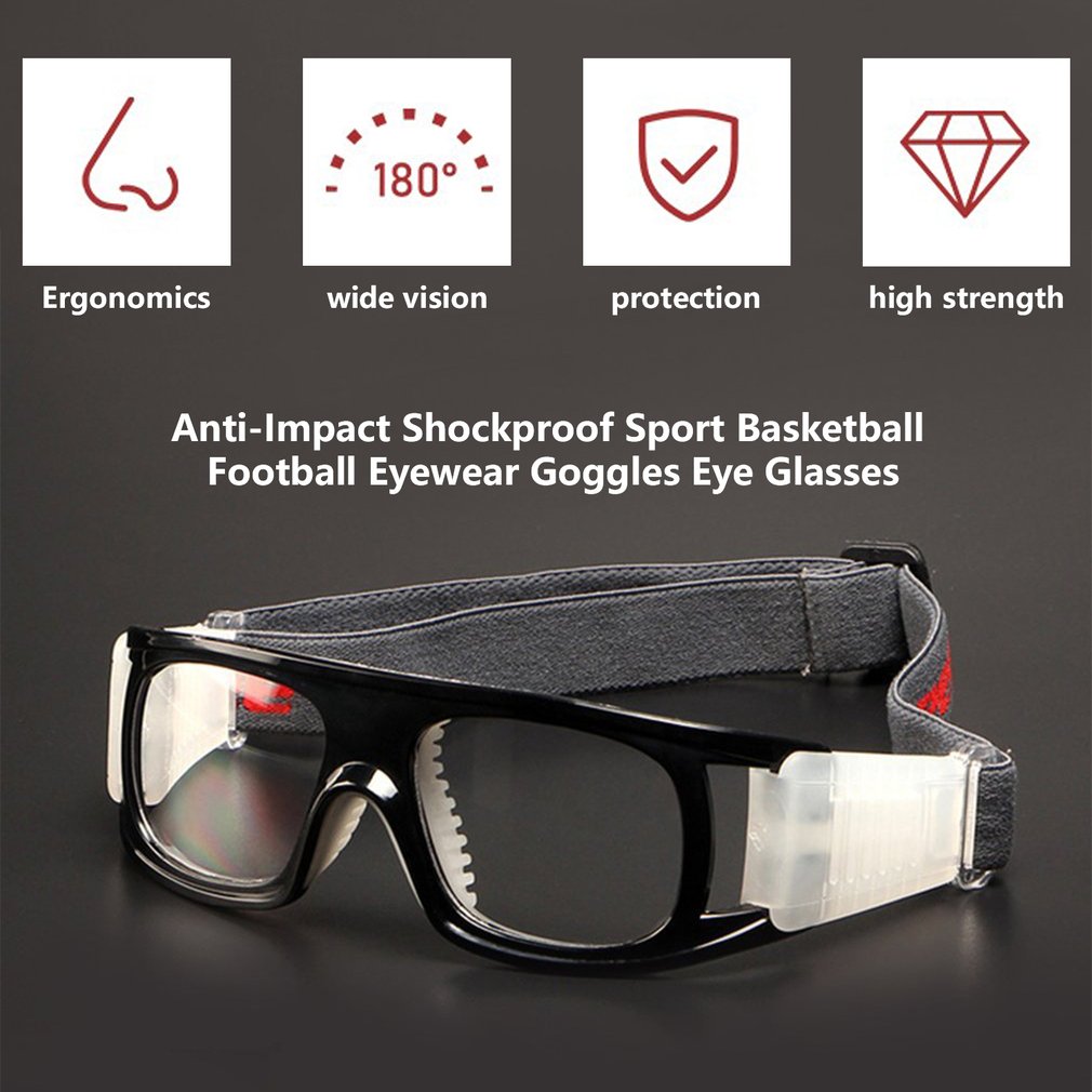 Anti-Impact Shockproof Sport Basketball Football Eyewear Goggles Eye Glasses. 