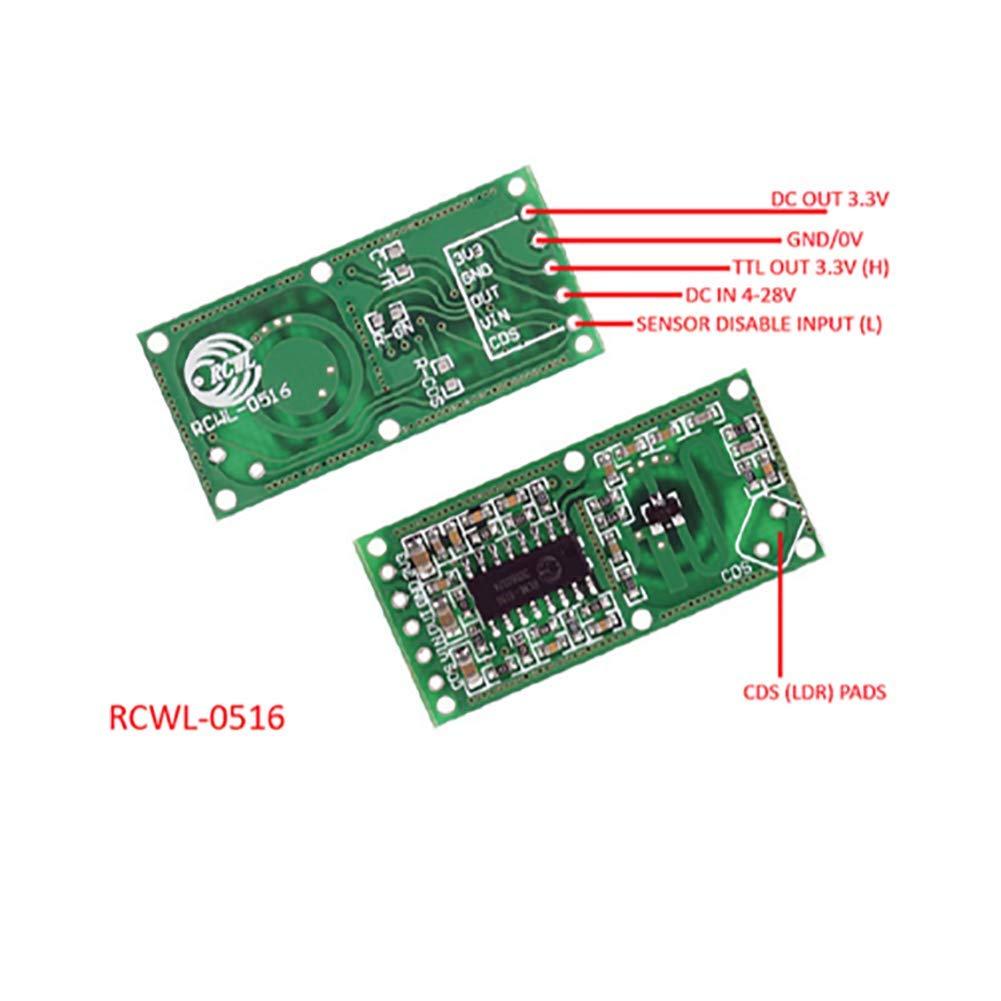 Rcwl-0516 Microwave Radar Sensor - Solar Panel. 