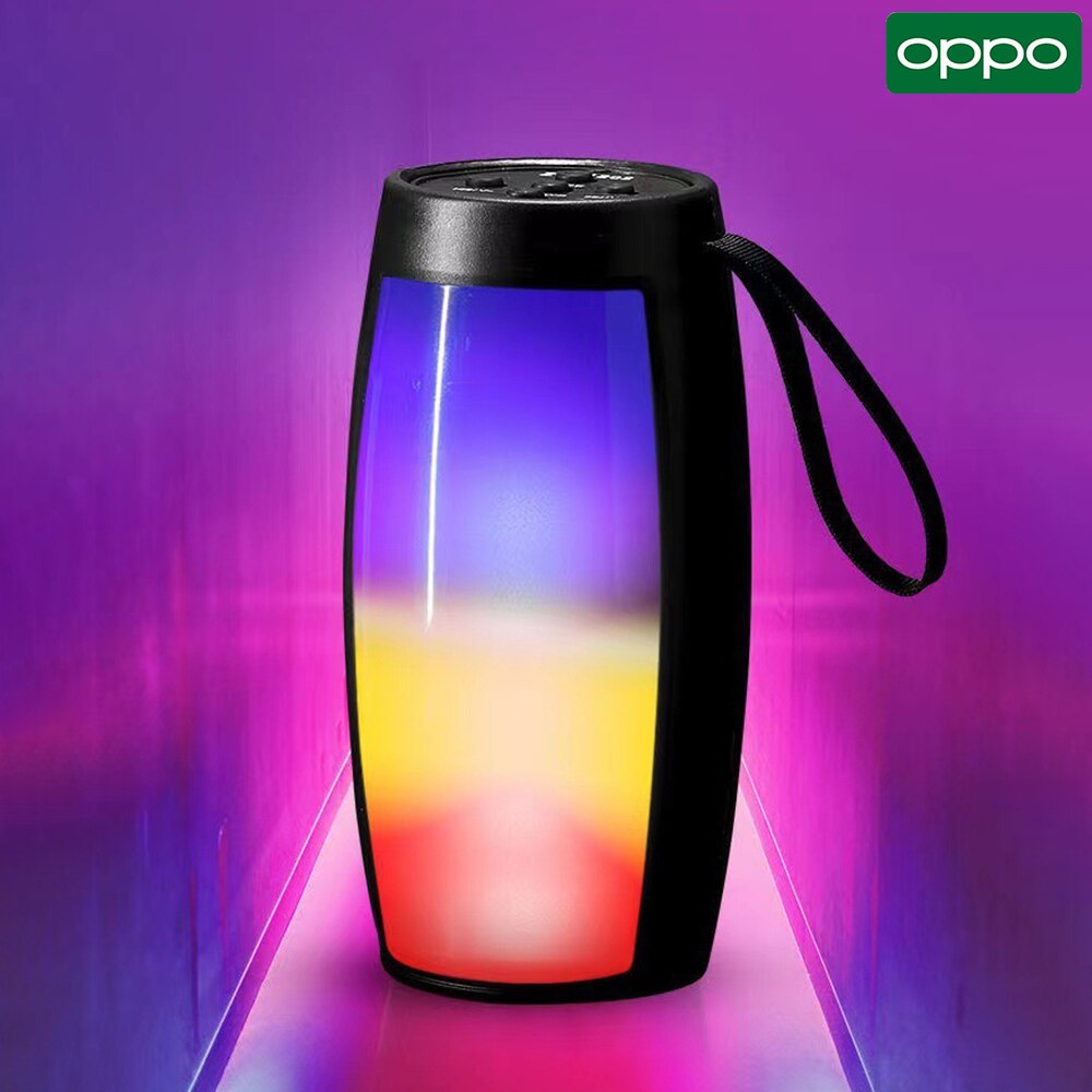 【Ready Stock+FREE Shipping+COD】OPPO-1202 Wireless Bluetooth Speakers Powerful Portable Sound Box Subwoofer Car Audio Bass MP3 Player Sound System LED Lights. 