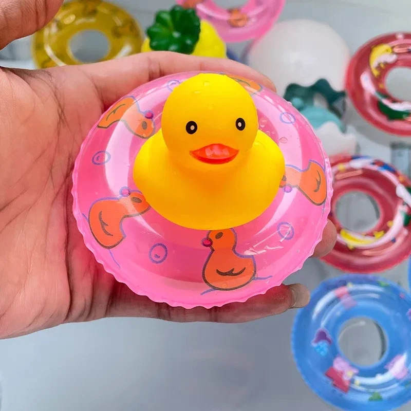 【Yurui】New Kid' Mini wim Ring Bath wimming Pool Float Circle Ring Toy Toy Baby Funny Doll Floating Rubber Game. 