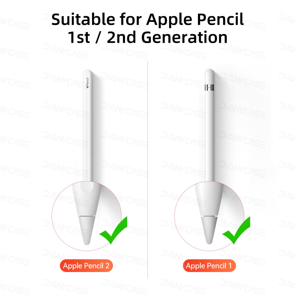 for Apple pencil tip Double Layer 2B HB Thin Tip Transparent Nib For Apple Pencil 1st 2nd Generation Nib iPad Stylus Pen. 
