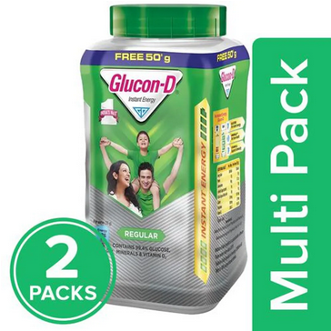 Glucon-D Instant Energy Health Drink - Regular, -400g(pack of 2)