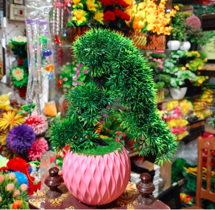 artificial flower বাড়ির বাগান সাজানোর জন্য কৃত্রিম ফুল নকল গাছ diy গাছ - 1 pcs. 