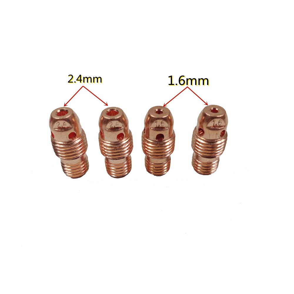 【VisioN Shop】24pcs Argon TIG Welding Torch Consumable 2.4mm 1.6mm TIG Tungsten Electrode Collet Alumina Nozzle for WP9 WP9V WP9FV TIG Torch. 