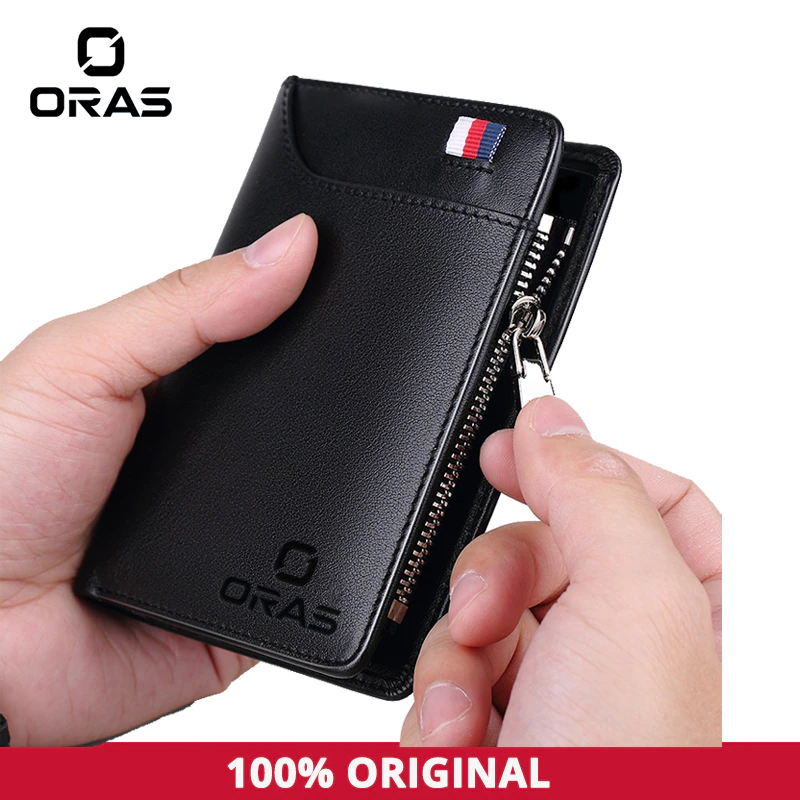 ORASs pure leather zipper wallet - Contains enduring appeal and value - Creative and unique design elements - Style & Luxe. 