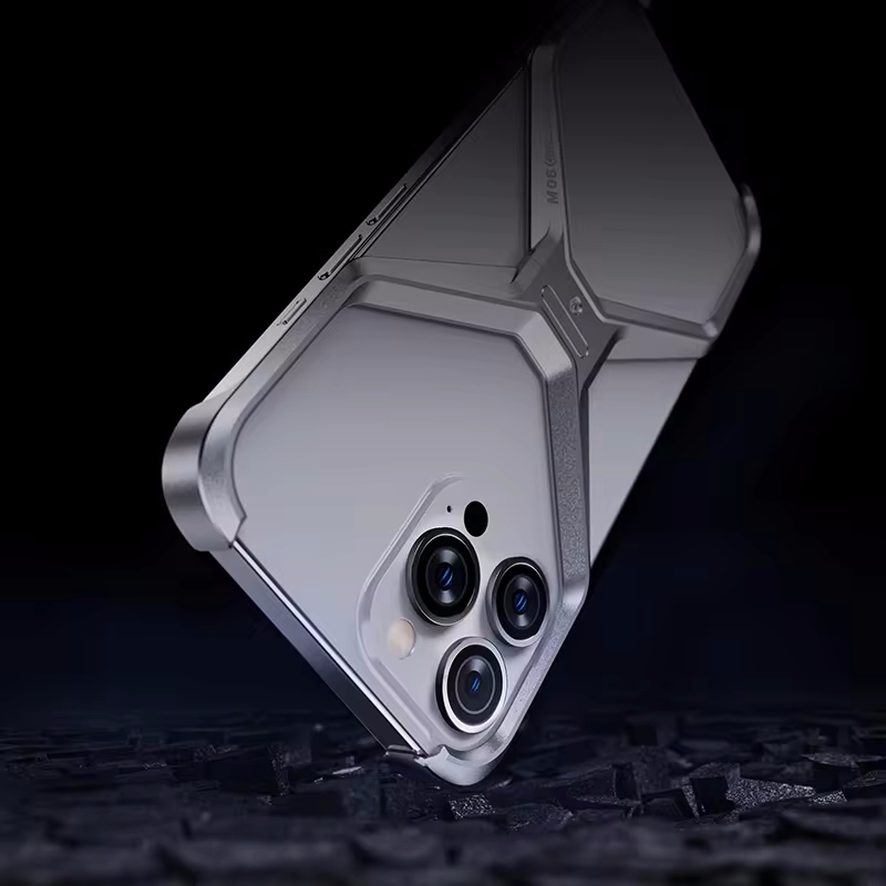 Aluminum Alloy X-shaped Metal Frame for iPhone 15 Pro Max 14. 