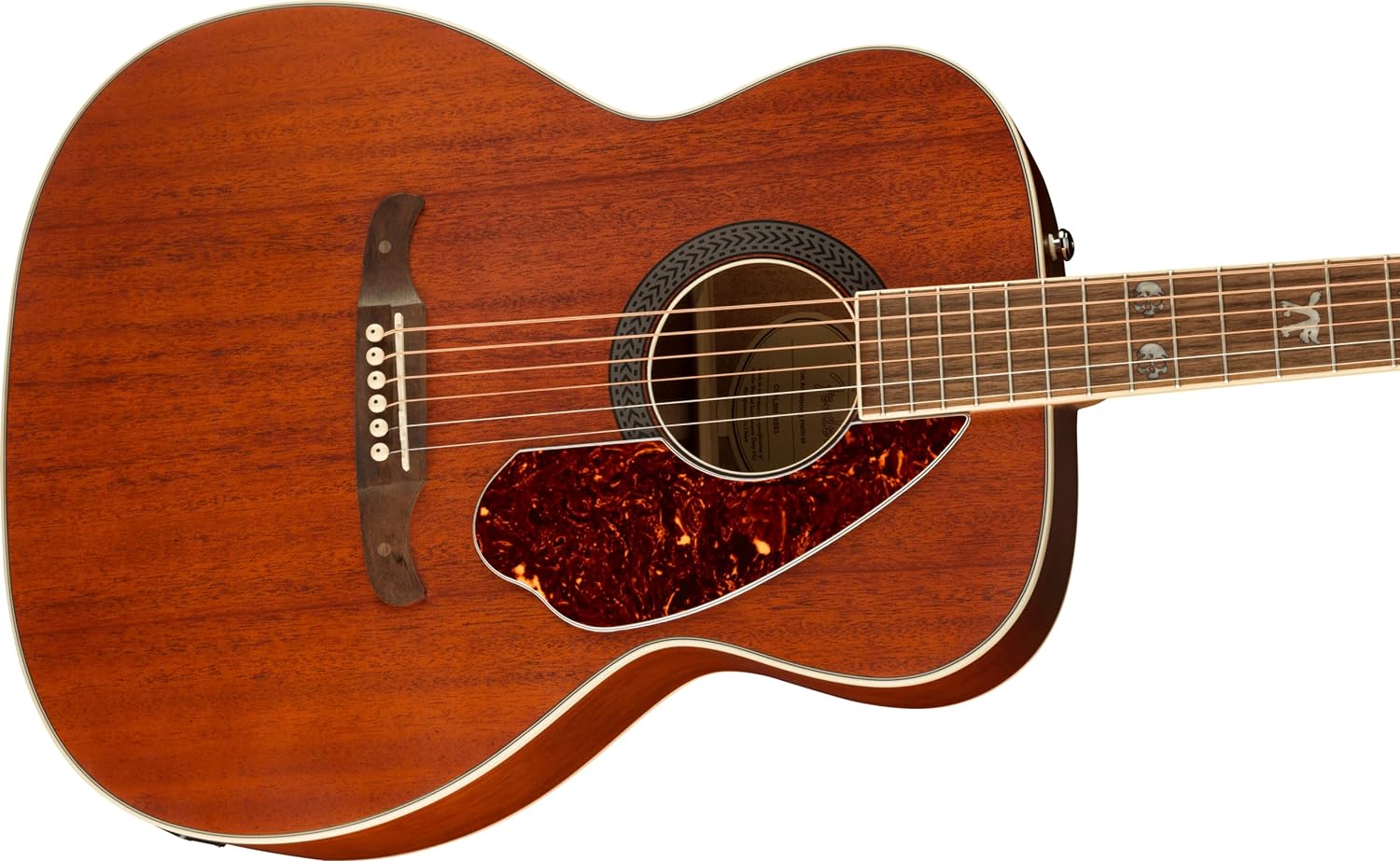 Fender Tim Armstrong Hellcat Concert Acoustic Guitar, Natural, Walnut Fingerboard