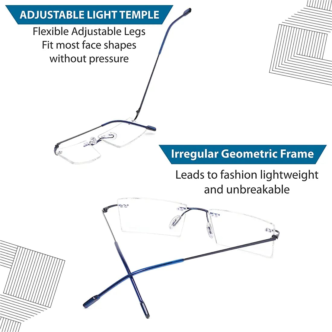 Titanium Rimless Unisex Frame - In Odysses For Optics Zone Bid - Elevate Your Style With These Titanium Rimless Unisex Frames By Odysses. 