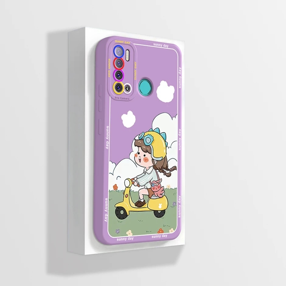 For Tecno Pouvoir 4 4pro LC7 Case Back Cover Spark Power 2 LC8 Phone Case Funda Silicone Straight Edge Bumper Funny Shell Coque. 