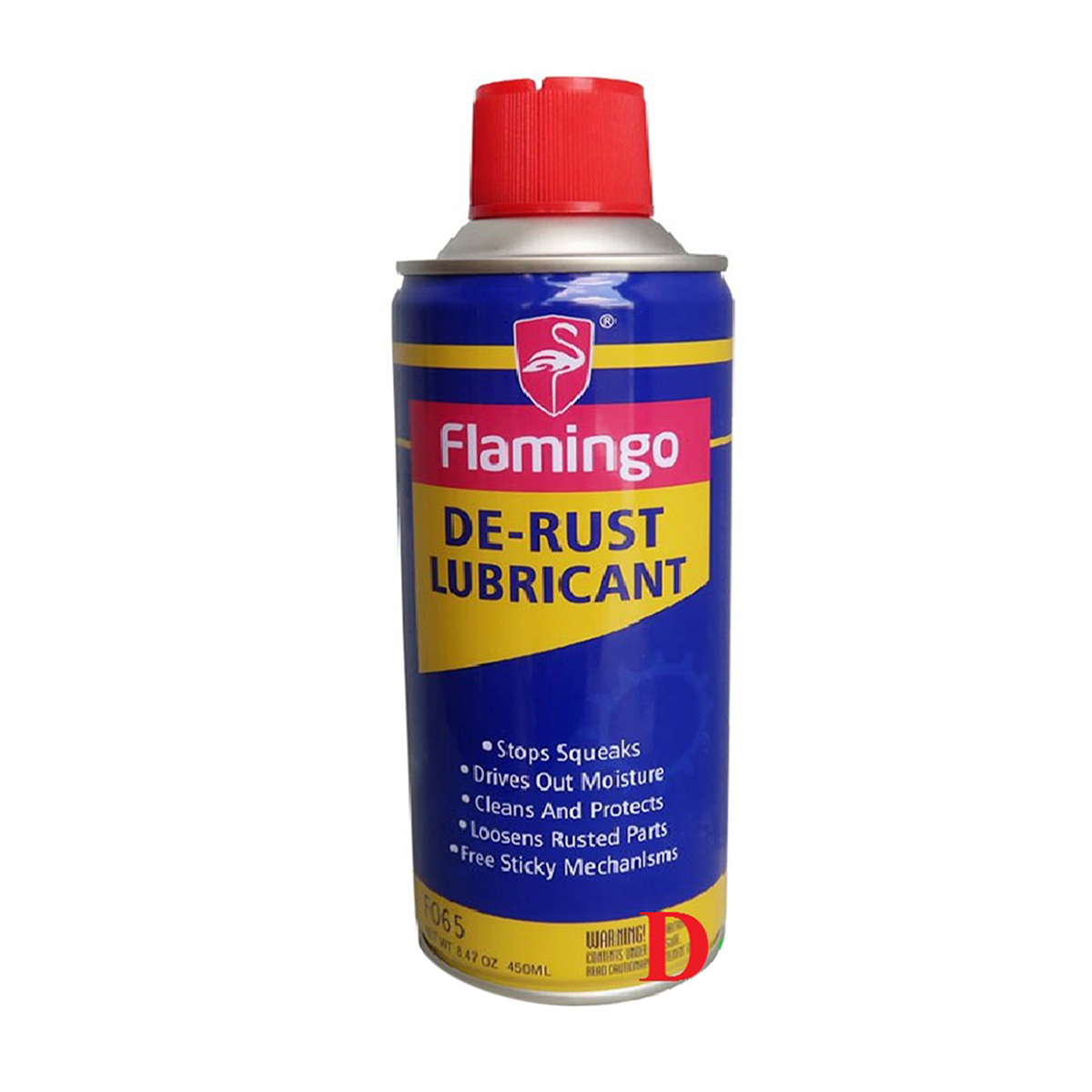 Flamingo De-Rust Lubricant F065 - 450ml, Anti-Rust Lubricant Quick Cleaning Rust Inhibitor Spray Rust Spray Rust Remover Car Home Cleaning Supplies