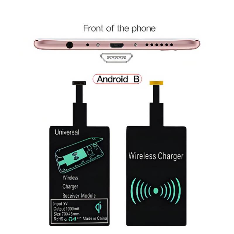 Wireless Charging Receiver QI Standard Micro USB A B Type-C Suitable For iPhone6S/7 Apple Samsung HUAWEI OPPO VIVO charge patch. 