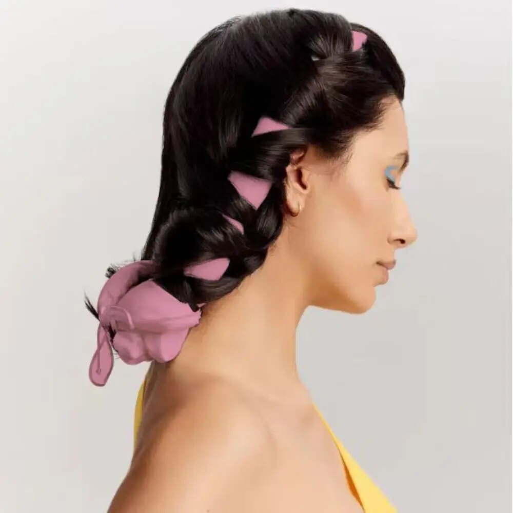 【NEW】 Big Wave Heatless Curling Rod Soft Head Hair Curler Hair Rollers Non-Heat Curling Irons With Rope Wave Form Curl Rod Girl Women. 