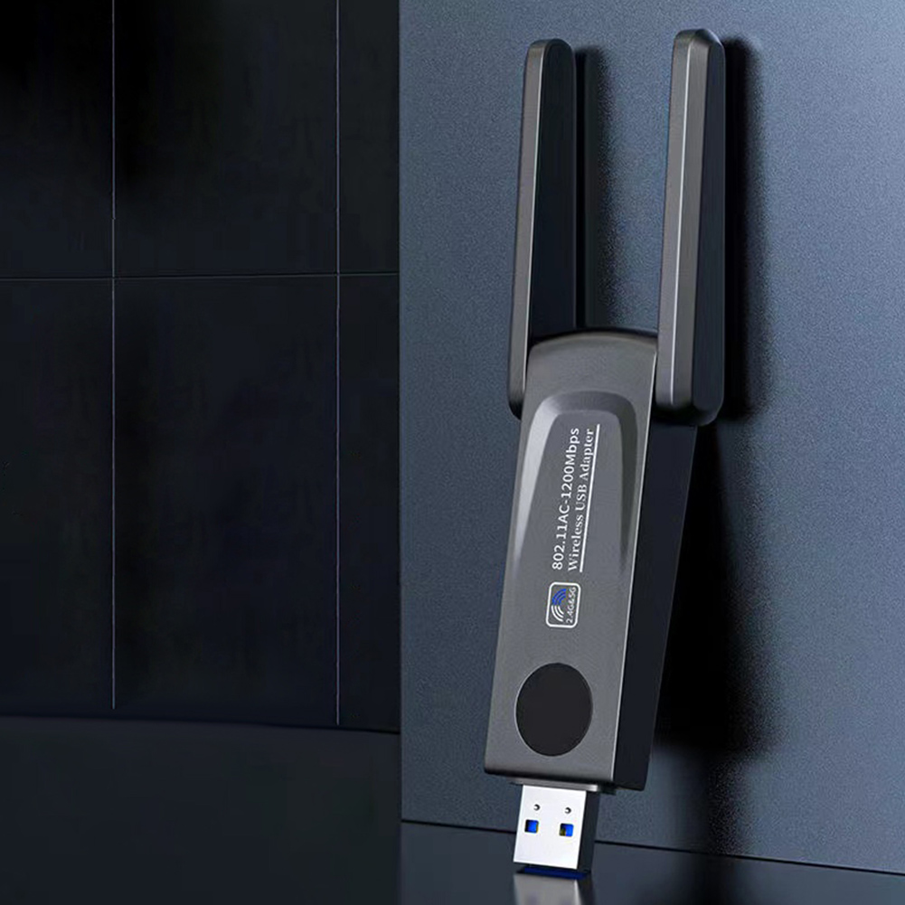 1200Mbps USB 3.0 Wireless Network Card Dual Band 2.4G 5Ghz WiFi Adapter Dual Antenna Lan Ethernet Adapter for Desktop Laptop. 