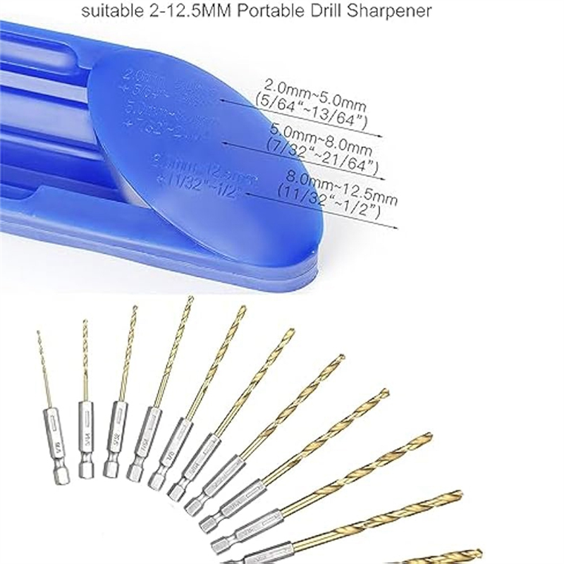 Portable Drill Bit Sharpener with Grinding Wheel Sharpening Drill Bit Tool for Metal Iron Drill Polishing Drill Grinder Durable. 