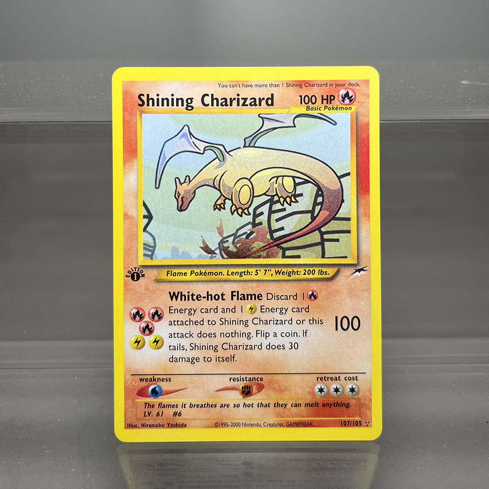 1996 Pokémon 1st Edition Base Set Single Flash Cards Shining Charizard Lugia Wigglytuff Game Collection Cards PTCG Proxy Cards BunnyGarden. 