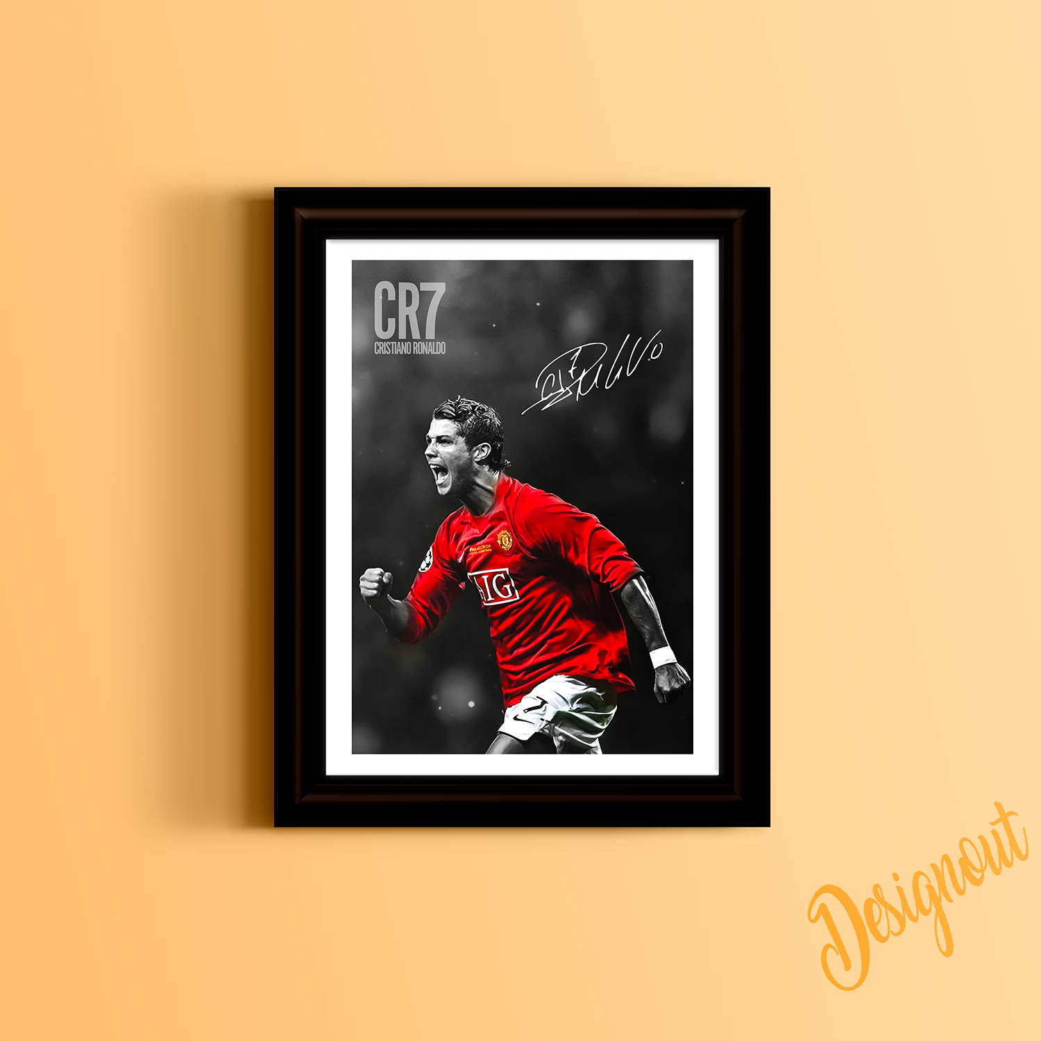 Fiber Art Photo Frame For Wall Decor / Photo Frame Canvas Art For Home Decor (Cristiano Ronaldo) - Photo Frame
