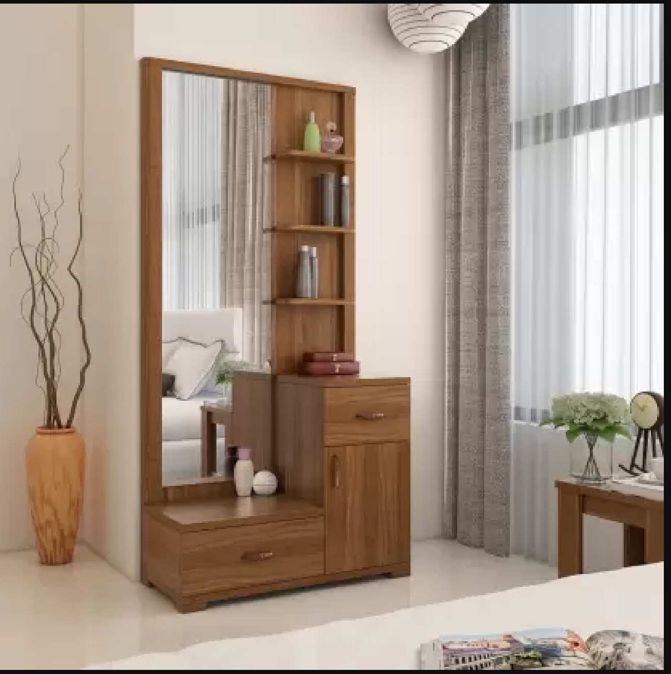 নতুন লেমিনেটেড কাঠের ড্রেসিং টেবিল - dressing table. 