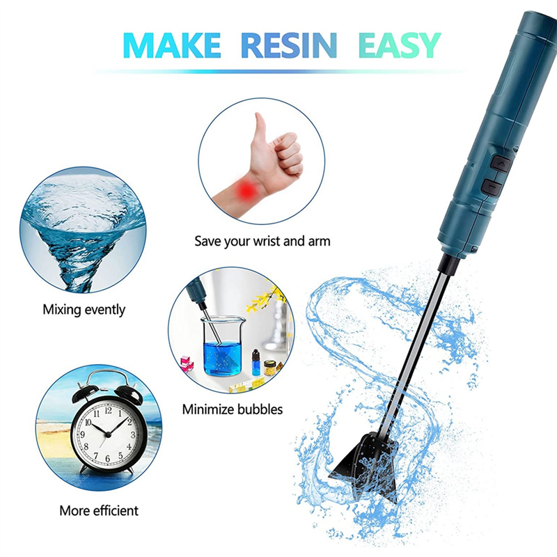1Set Epoxy Resin Mixer Electric Epoxy Stirrer Rechargeable for Resin Resin Molds Silicone Molds