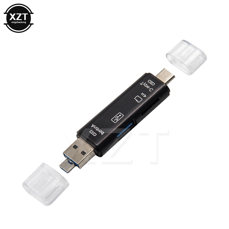 new Type-c 5-in-1 OTG Card Reader for Android Letv Type-c Phone/ Type-c Universal For TF Micro SD / Micro USB / USB Card Reader. 