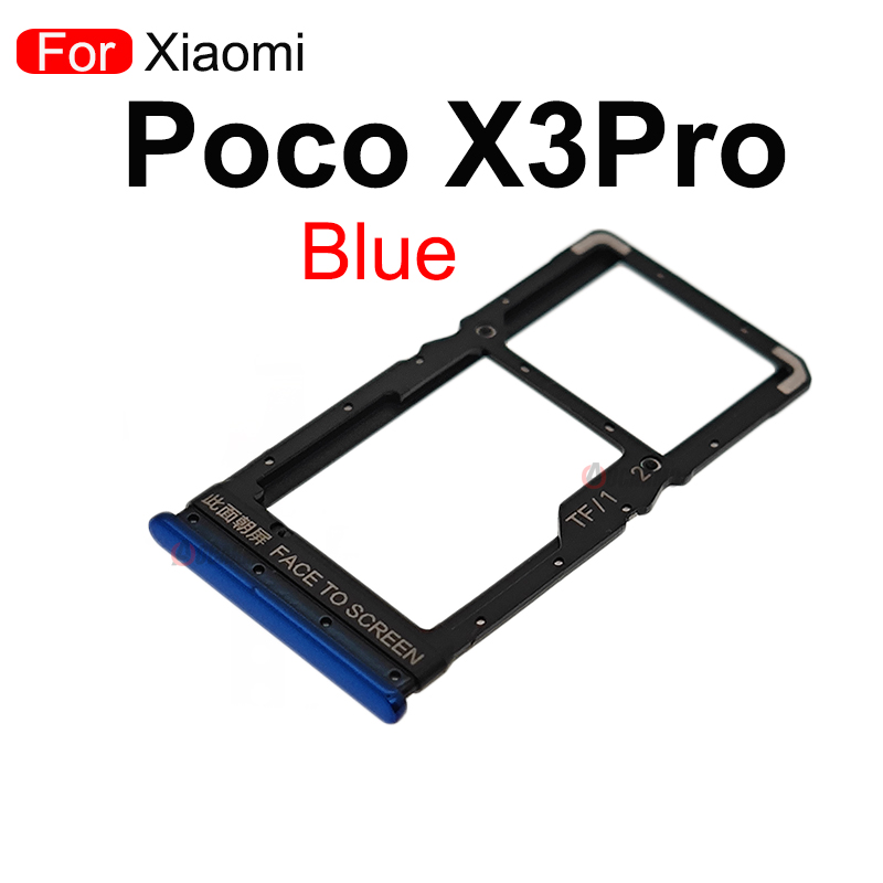 Xiaomi Poco X3/X3 Pro Sim Tray Micro SD Card Slot with Sim Ejector Pin Replacement Part. 