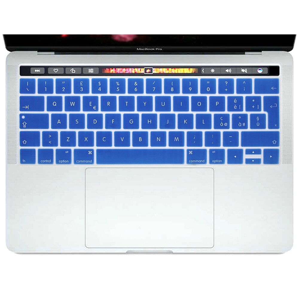 【happy one】Euro/UK Silicone Keyboard Cover For  MacBook Pro A1706 A1989 and Pro 15" A1707 With Touch Bar A1990 A2159. 