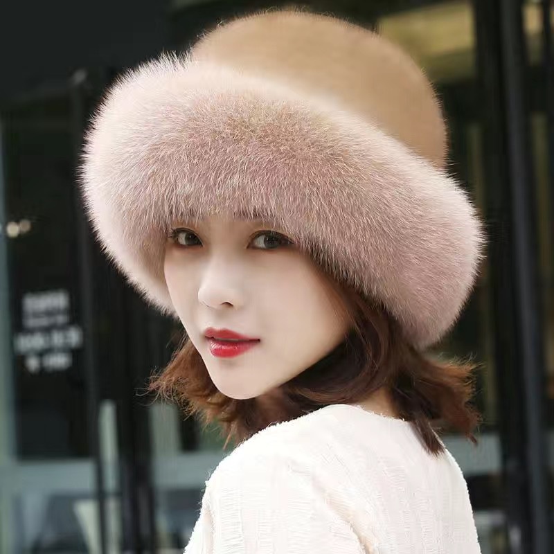 Fashion Accessories Imitation Mink Fur Hat Women Fashion Warm Thick Windproof Hat Soft Female Cap