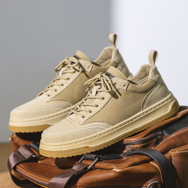 Good Quality Canvas Mens Shoes 2023 Spring New Men's Casual Shoe Breathable Skateboarding Sneakers For Man Solid Color Anti-skid