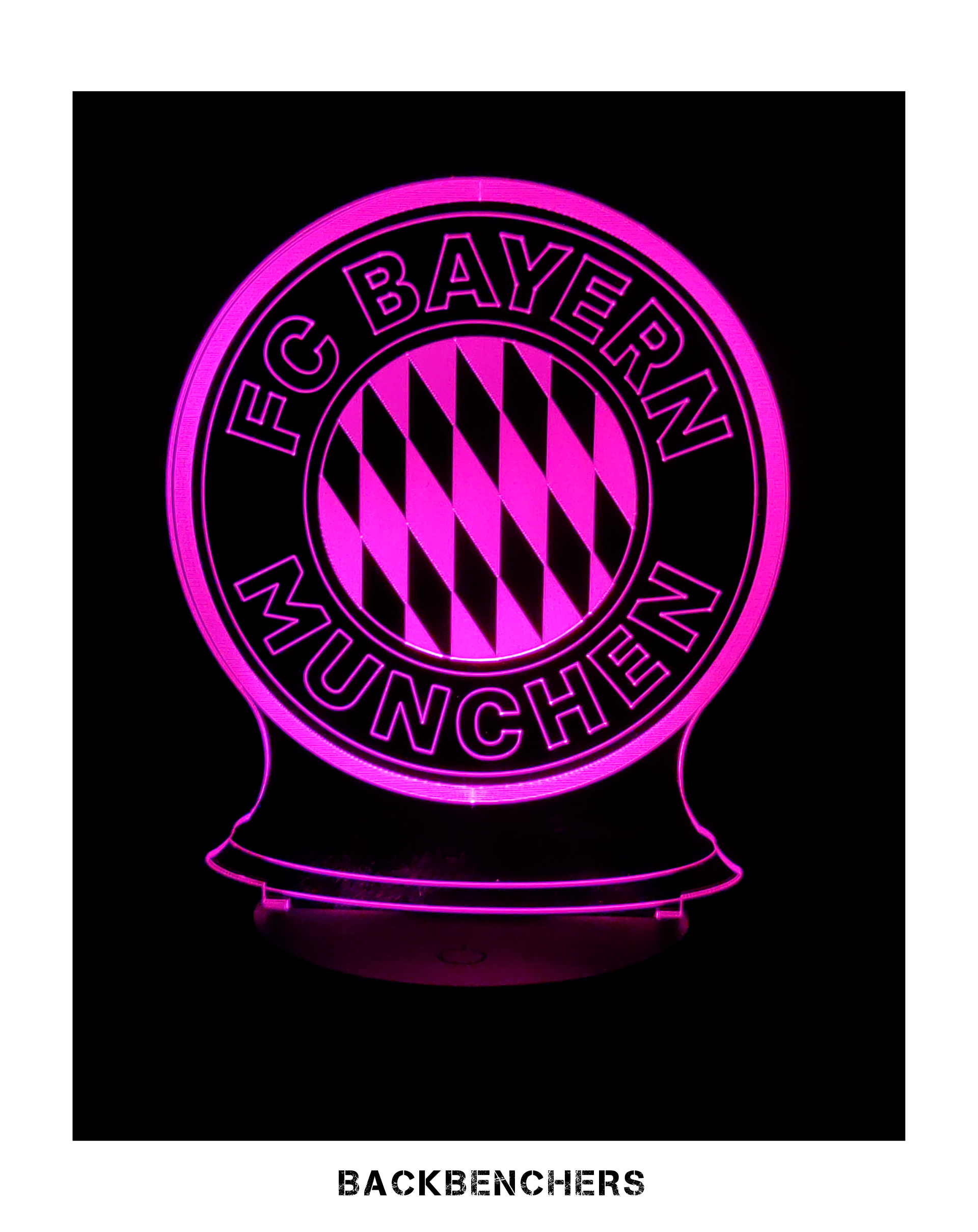 FC Bayern Munich Football 3D Club lamps 7 Color Automatically color changing mode With touch button switch. 