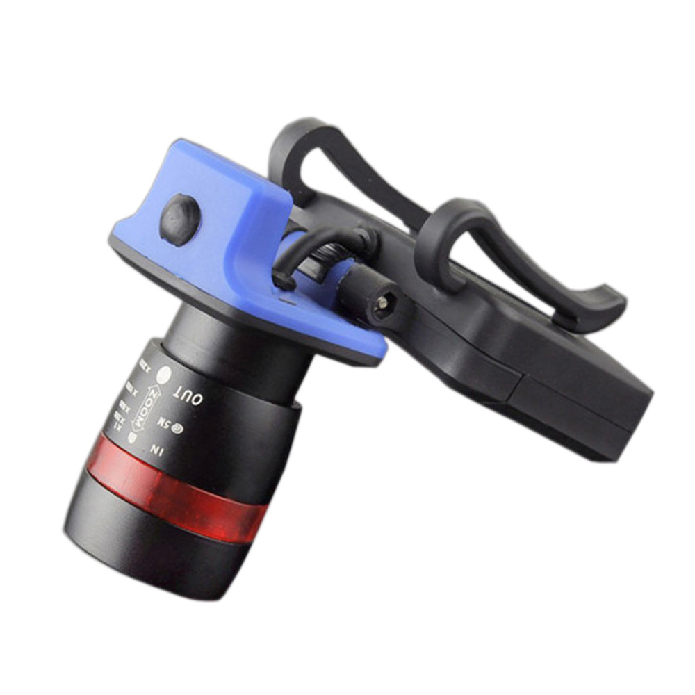 XPE LED 120 Lumen 3 modes waterproof zoomable Clip - on Cap Hat Light flashlight Head light lamp black. 