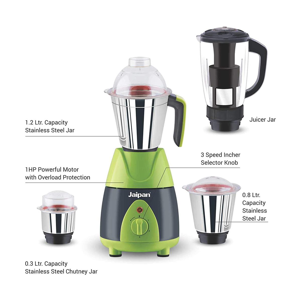 Jaipan Juicer Mixer Grinder & Blender 4 In 1 Combo