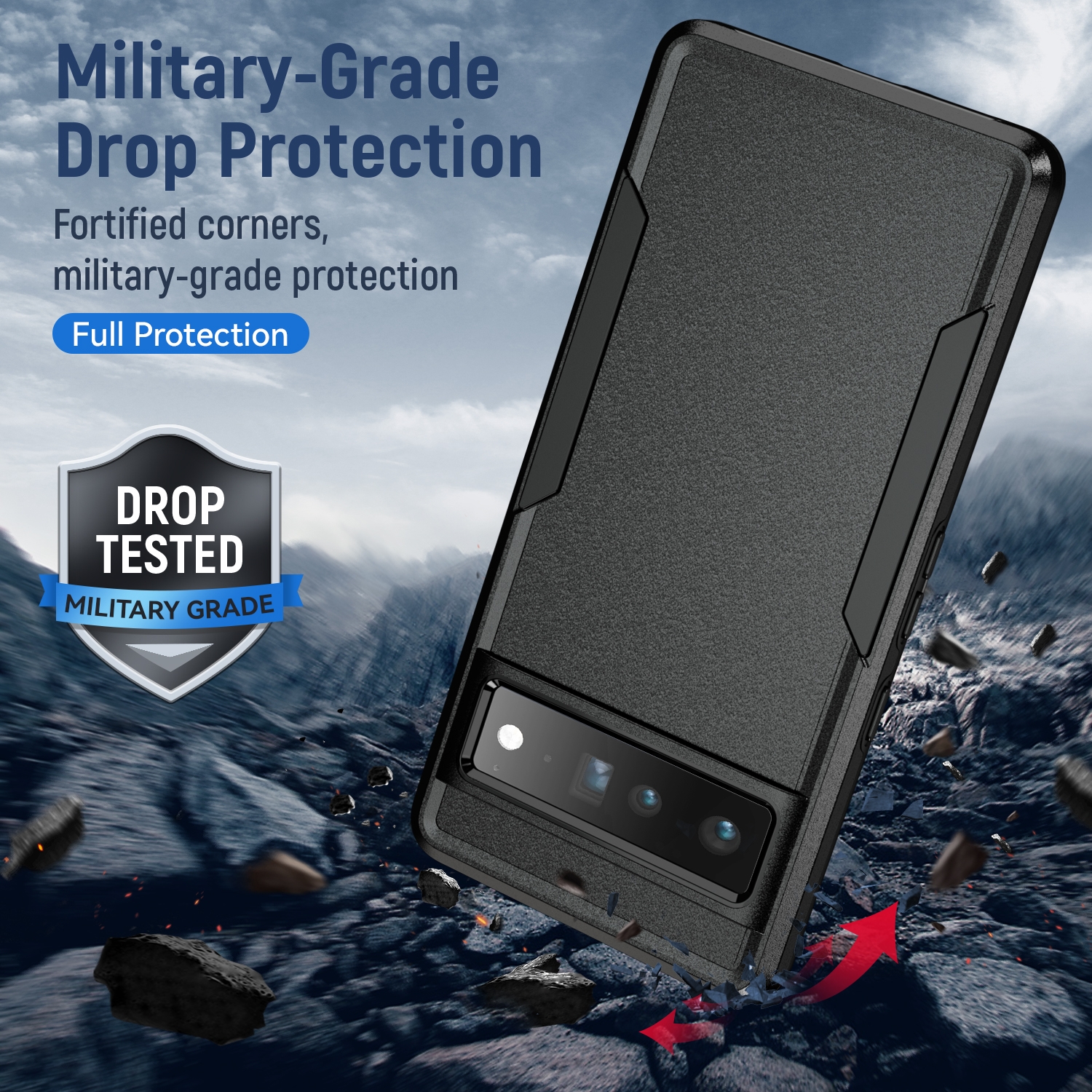 Pioneer Armor Heavy Duty PC + TPU Phone Case For Google Pixel 7 Pro. 