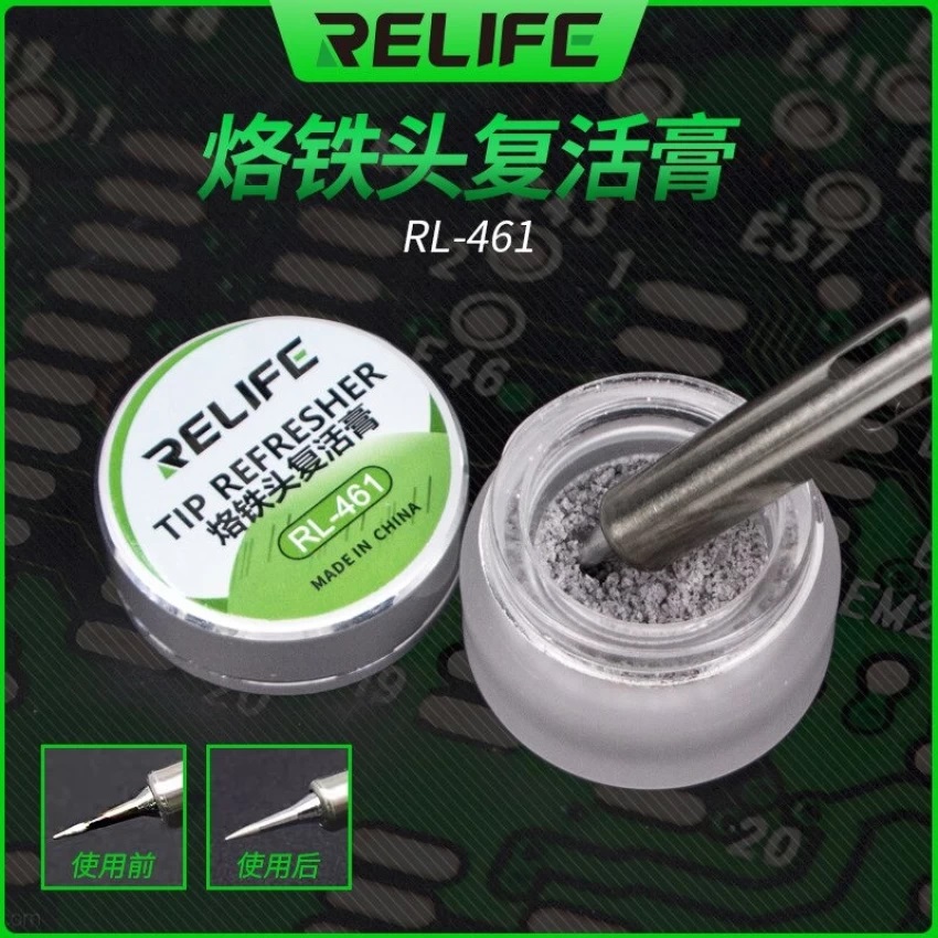 Soldering Iron Tip Refresher Non-stick Tin Solder Cream Clean Paste for Oxide Head Resurrection Oxidative Activator Tips Restore And Update Repair Tools Koocu KC-R1/9G RL-461 Cottden Similar  Atten AT-F10 JSD-40A. 