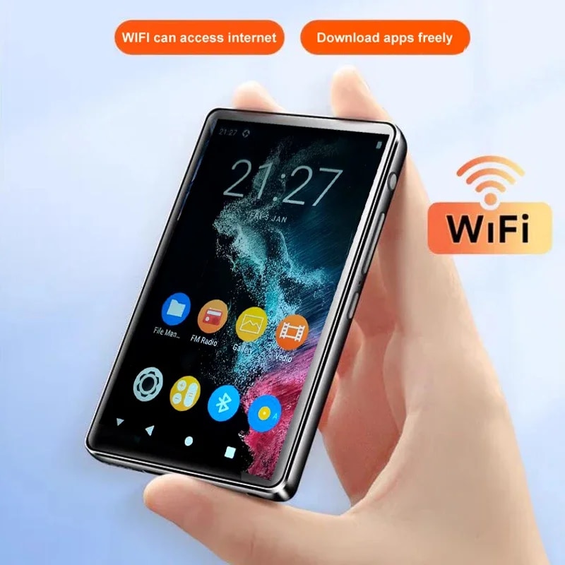 DLHiFi PF31 WiFi Mp4 Mp5 Mp7 Music Player Walkman Full Screen Bluetooth Mp3 With Android 9.0 System 8 CPU. 