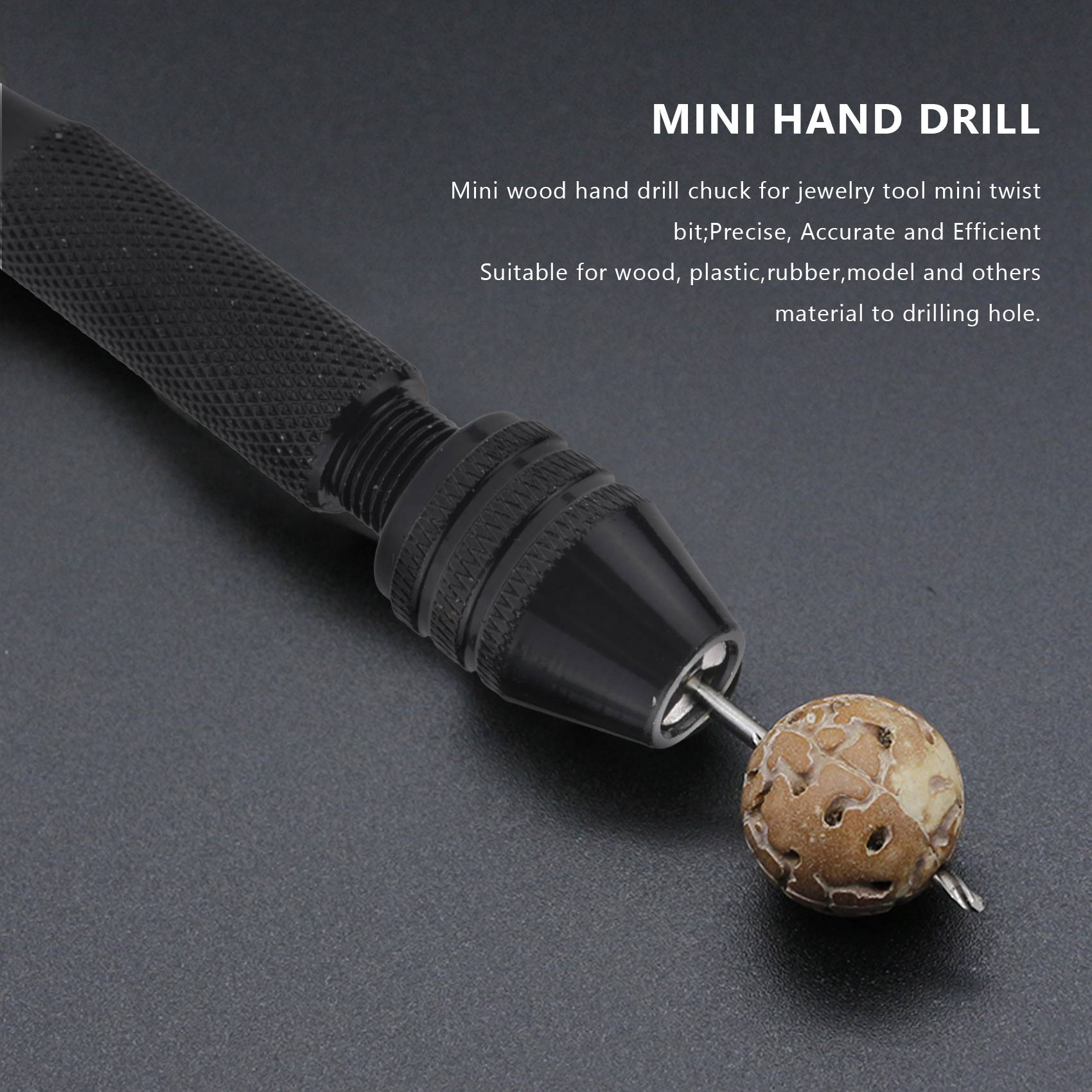 mini Hand Drill With Keyless Chuck +Twist Drills Rotary Tools