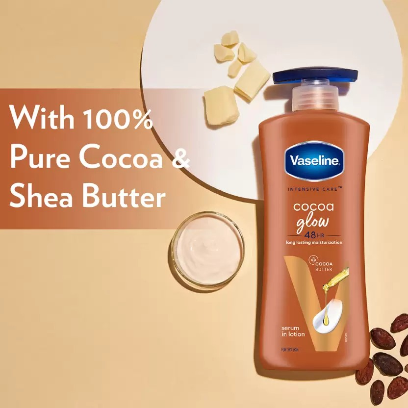 Vaseline Intensive Care Cocoa Glow Body Lotion - With Shea Butter, 400 ml