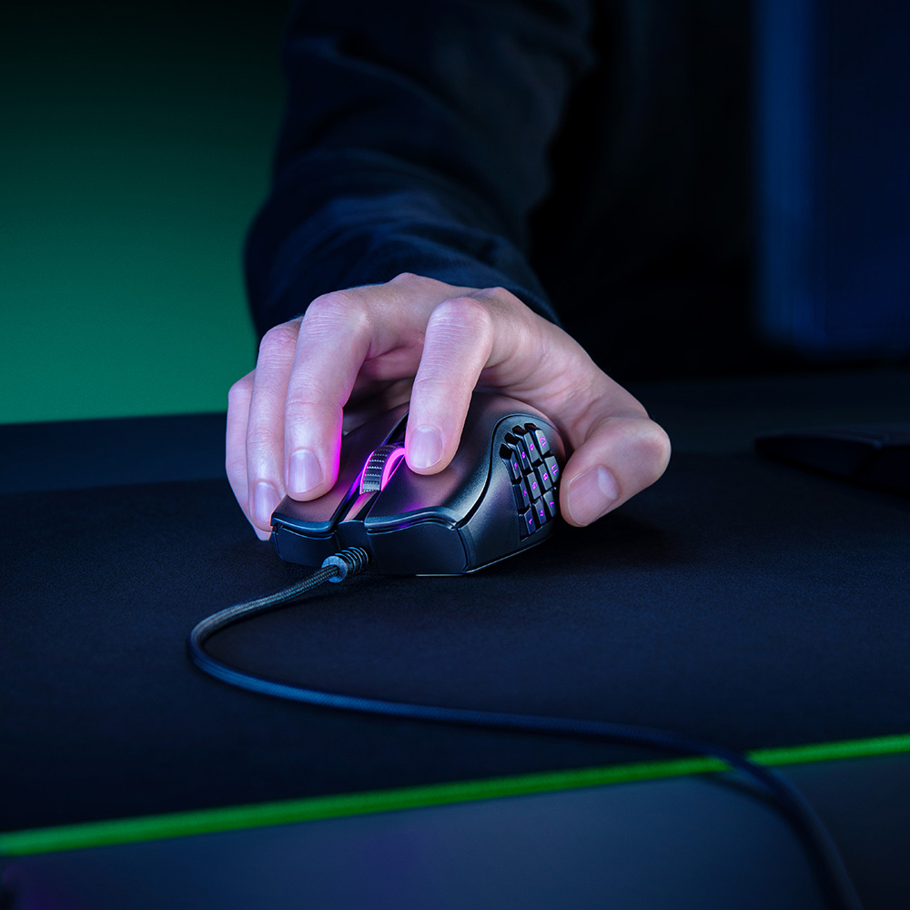 Razer Naga X MMO Wired RGB Gaming Mouse Lightweight Mouse with 2nd-gen Razer Optical Mouse Switch 16 Programmable Buttons. 