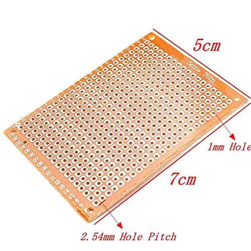 Vero Board - 6.5*14.5 cm, Dot System - Brown - Versatile Prototyping Platform for Electronics Projects. 
