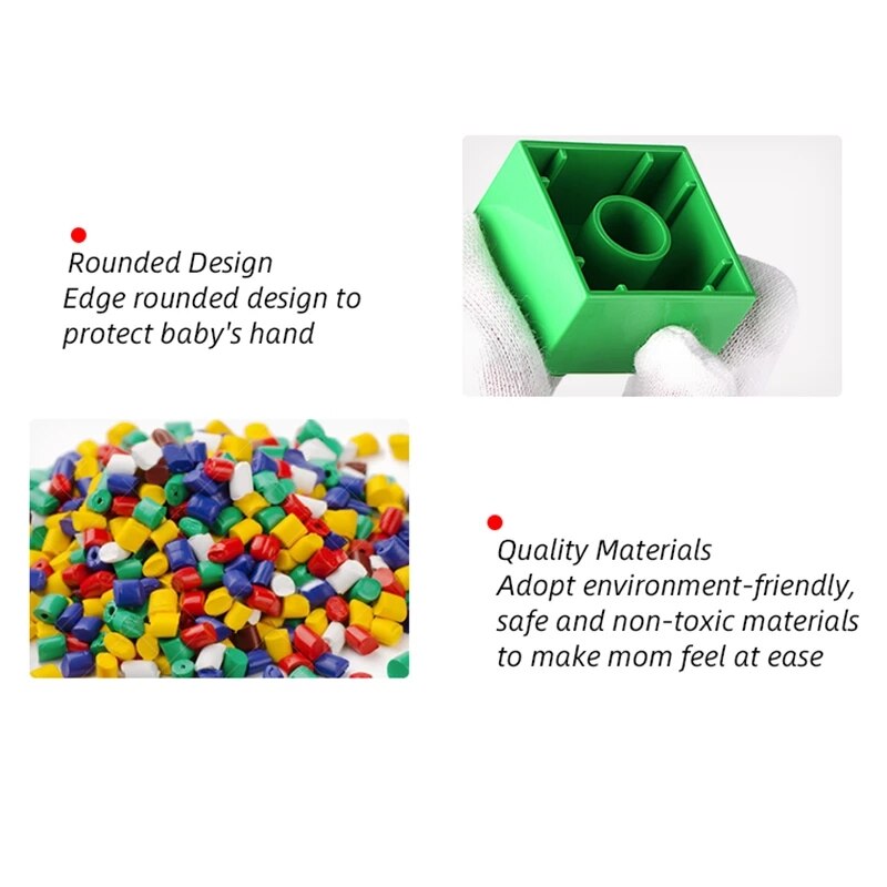 Marble Race Run Maze Balls Track Gear Wheel Blocks Funnel Slide Block compatible with Double Size-130pcs. 