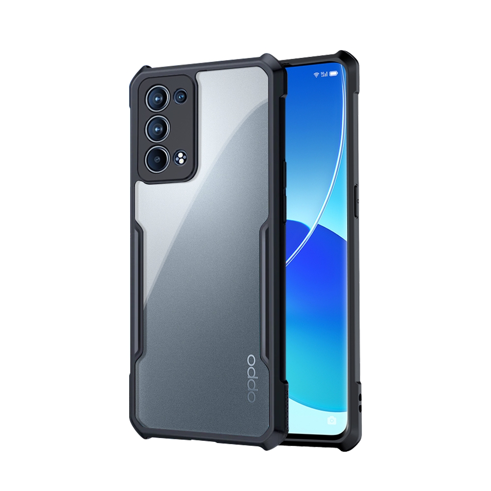 SEEKOO Cover per Oppo Reno 6 PRO 5G (Reno6 PRO 5G), [Militare Anti-Caduta] Cornice Paraurti in Silicone Morbido Ultra Sottile Custodia, con Supporto Pieghevole Nascosto Kickstand - Blu