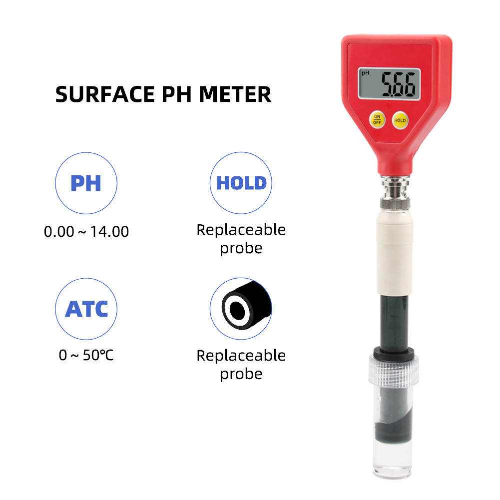 Flat Portable PH Tester for Skin Dough Paper Solids