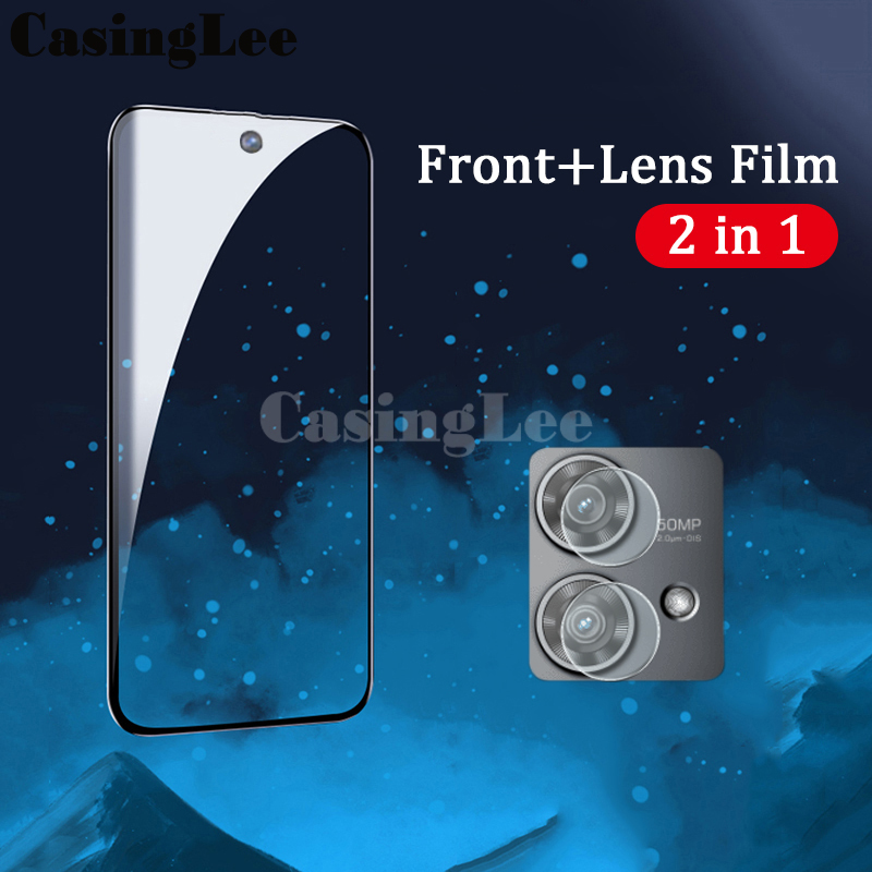 (2 Pieces) Moto Edge 40 NEO Screen Protector Tempered Glass Camera Lens Protector Glass. 