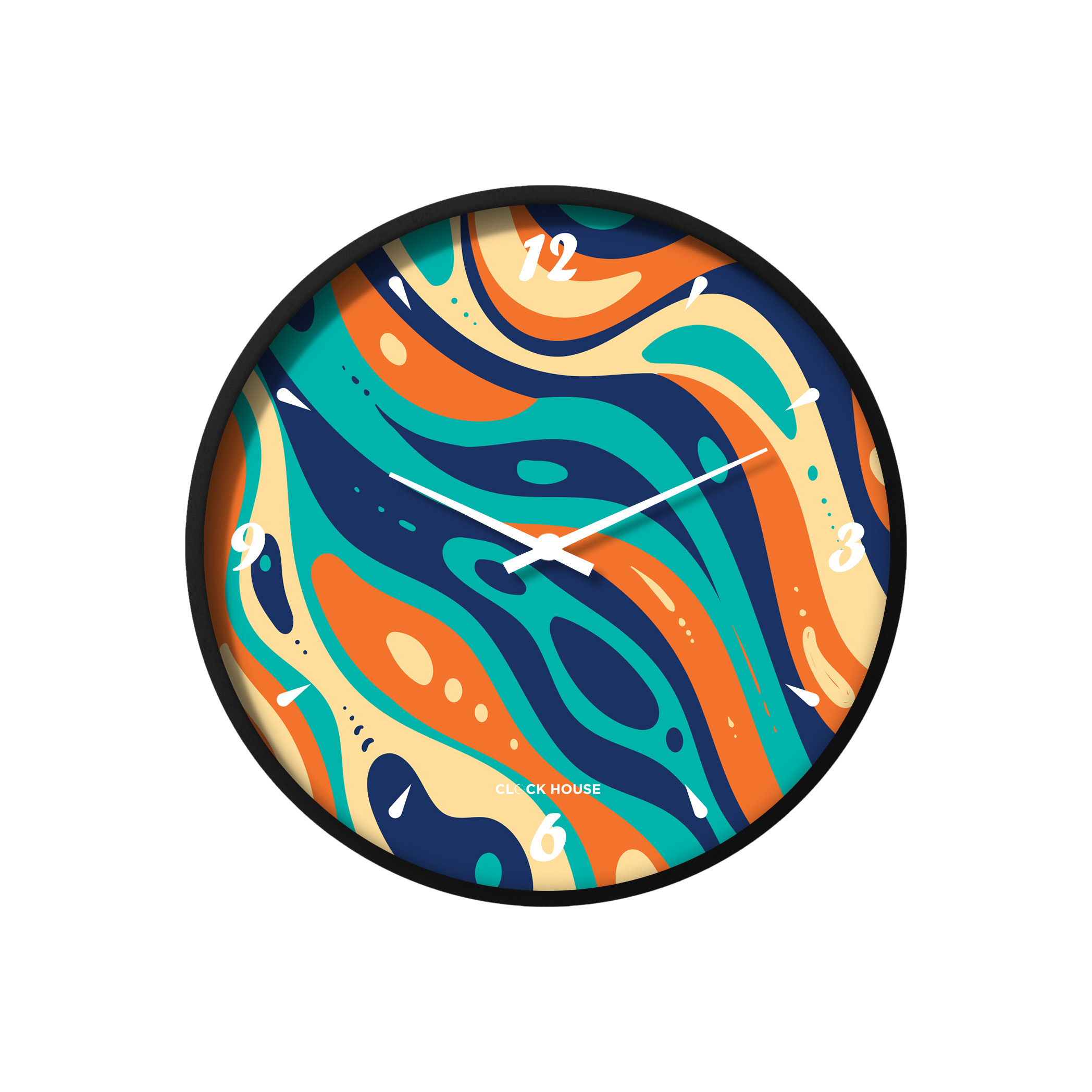 Silent Clock House BD Artistic Wall Clock Multicolor