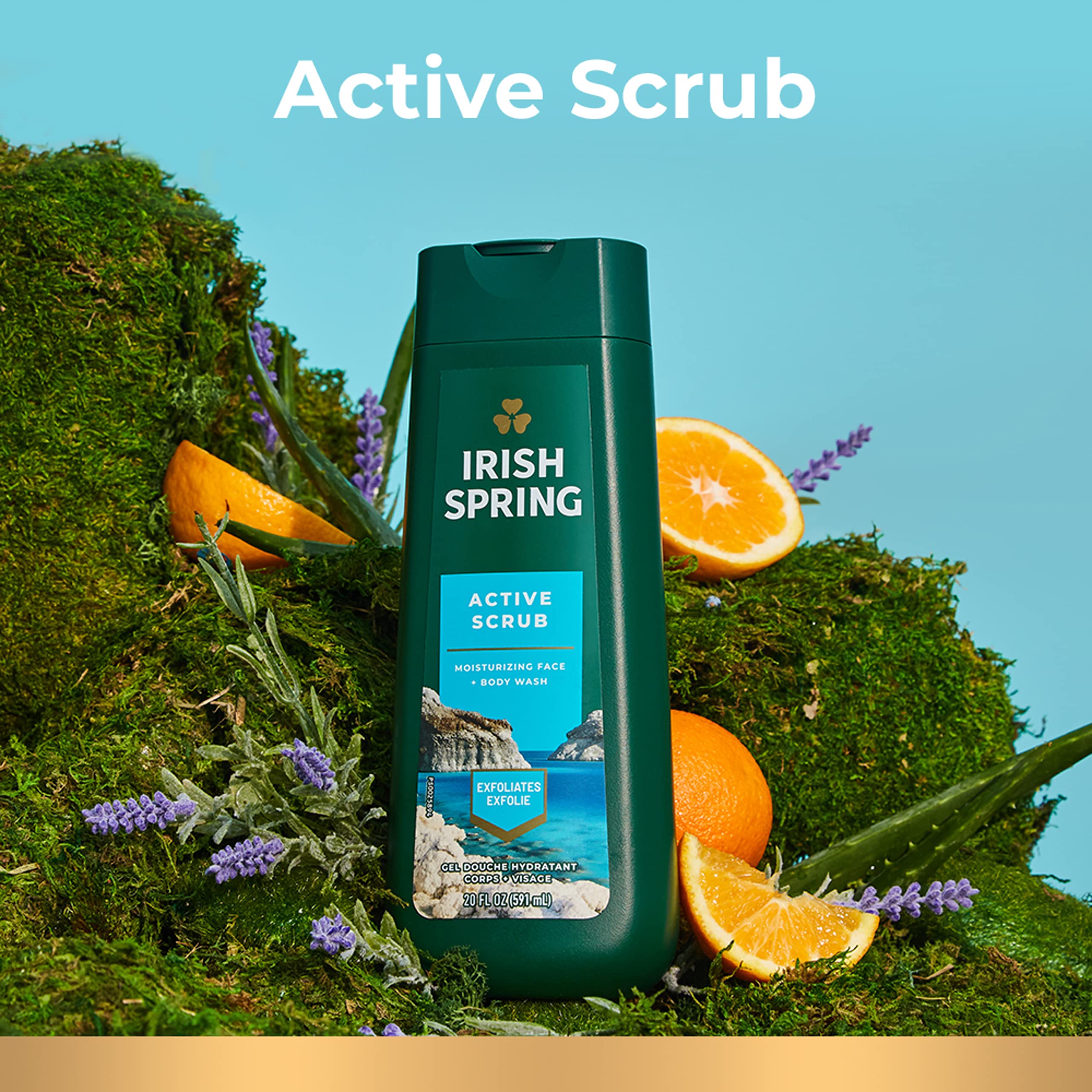 Amazon.com : Irish Spring Mens Body Wash, Active Scrub Exfoliating Body Wash  for Men, 20 Fl oz (Pack of 4) : Beauty & Personal Care