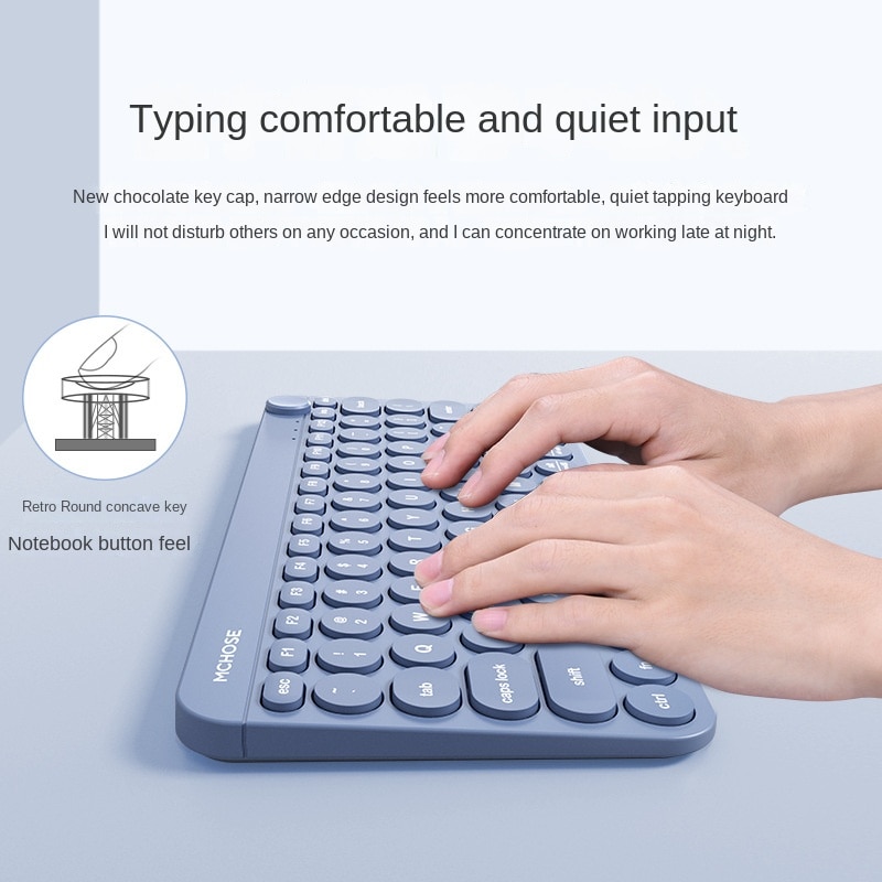 Maicong KM898 Keyboard and Mouse Set Wireless Rechargeable Mute Portable Dual Mode Office Business Keyboard and Mouse Set. 