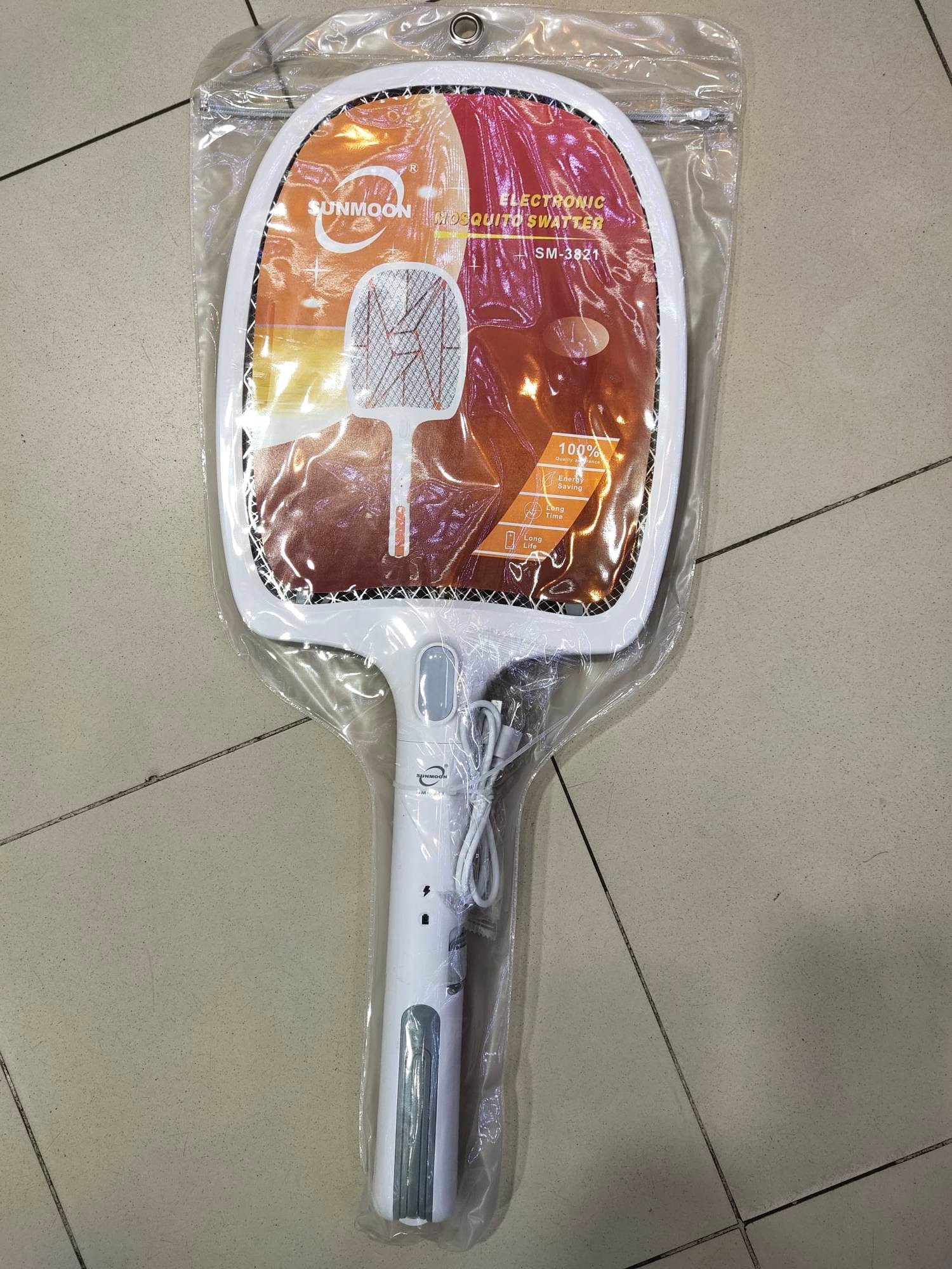 SUNMOON Mosquito killer bat (BATTERY REPLACEABLE) with charging cable electric insect killer bat. 