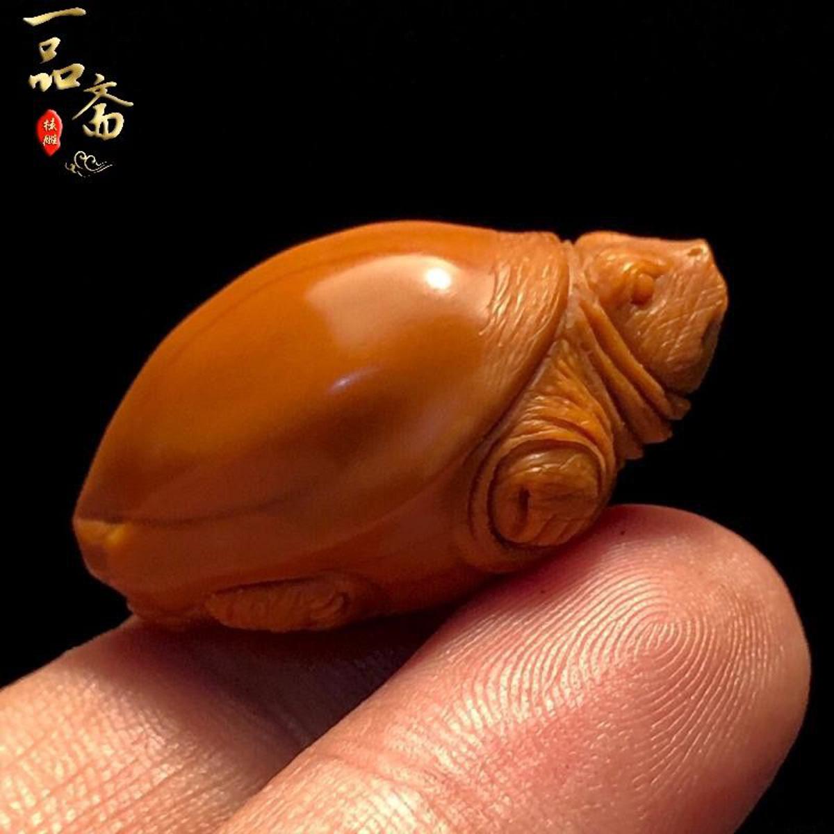Fujia Tianxia Olive Nut Single-Turtle Pendant Carving Stone Carving Bracelet Beads Handheld Artsy Object