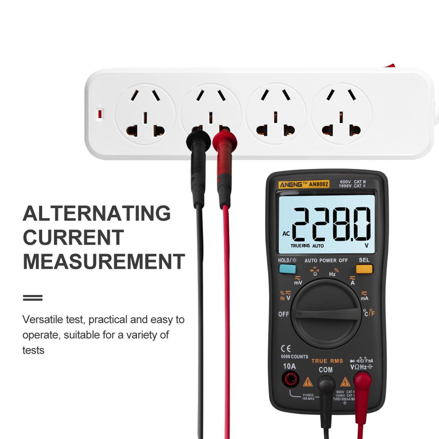 KOGEEK ANENG AN8002 6000 Counts True RMS Digital Multimeter Voltmeter Ammeter High Accuracy Measure Temperature AC/DC Voltage Current Resistance Capacitance Frequency Duty Cycle Diode Tester