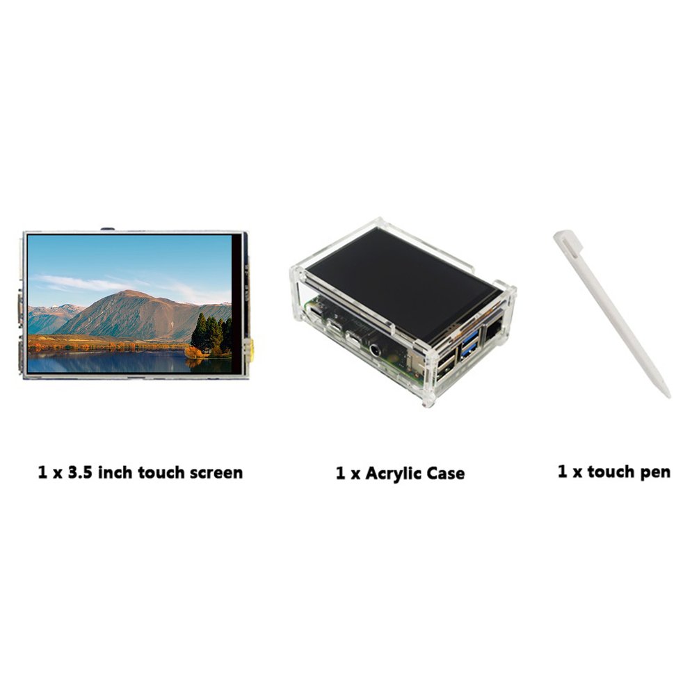 【Aesth Diary Store】For Pi 4 Model 3.5-inch LCD display case 50 FPS SPI-Clear