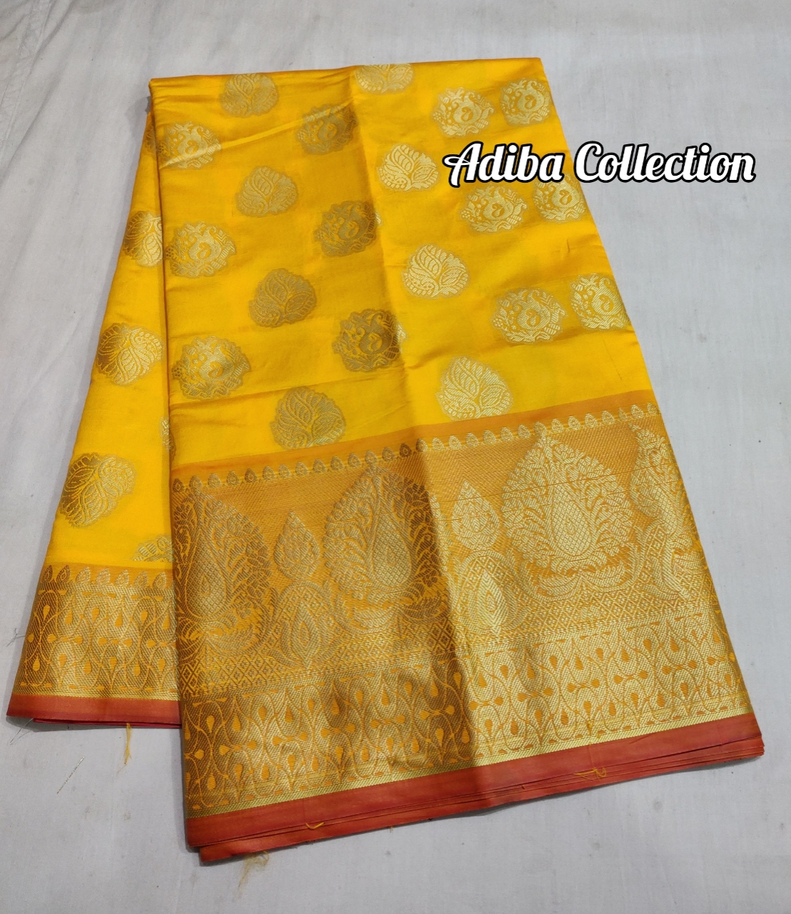 Saree semi katan saree for women's/tangail semi katan silk saree /yellow colour semi katan saree. 