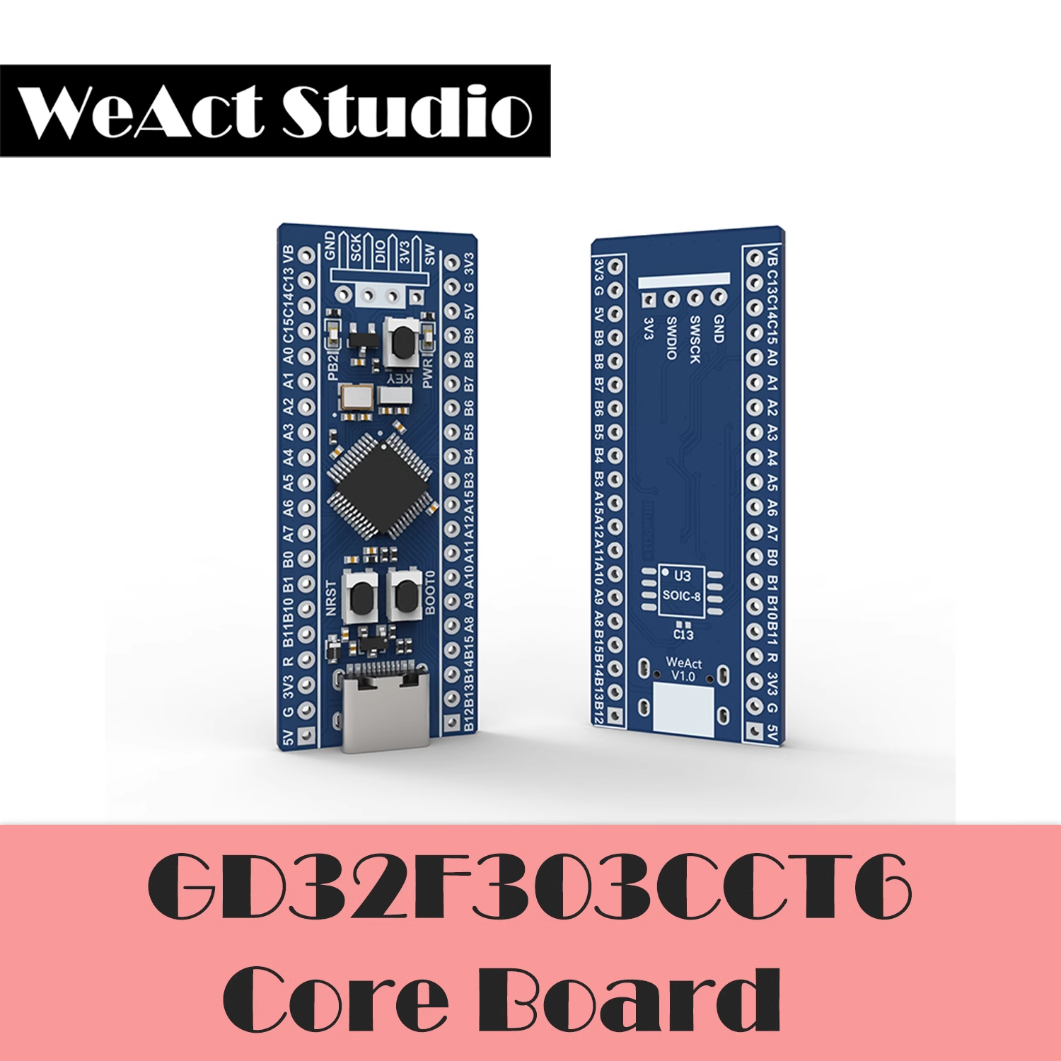 WeAct GD32F303CCT6 GD32F303 Core Board Development Board Minimum System Board. 